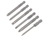 Kit Capete de Șurubelniță 70mm 1/4 6 Bucăți