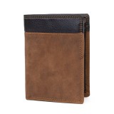 Cumpara ieftin Portofel barbati Delis, Balthazar PT1242, piele naturala, Negru-Maro inchis