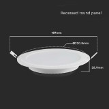 Panou led 18w incorporabil 6500k, V-TAC