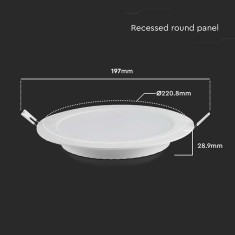 Panou led 18w incorporabil 6500k foto
