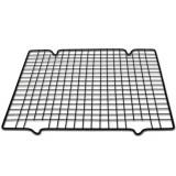 Suport metalic pentru bucatarie ideal la racirea prajiturilor, gogosilor, blatului de tort, biscuiti, fursecuri, 41 x 25.5 cm, negru