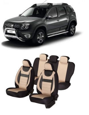 Set huse scaune compatibile Dacia Duster 2010-2017 Piele + Textil (Compatibile cu sistem AIRBAG) foto