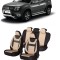 Set huse scaune compatibile Dacia Duster 2010-2017 Piele + Textil (Compatibile cu sistem AIRBAG)