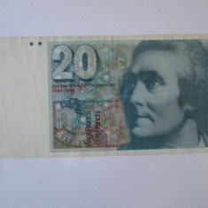 Rara! Elvetia 20 Francs/Franci 1983