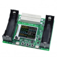Tester de capacitate baterie cu afisaj LCD pentru acumulatori 18650, USB Type-C