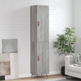Cumpara ieftin Dulap &icirc;nalt, gri sonoma, 34,5x34x180 cm, lemn prelucrat