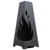 Incalzitor pentru terasa/gradina, Fire Pyramid KRO-1078, Otel, Negru, 1200x500 mm, grosime 3 mm, VivaTechnix