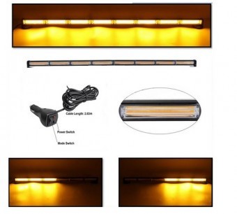 Rampa dirijare LED COB galben 12-24V 120cm foto