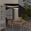 VidaXL Copertină retractabilă manual cu stor&amp;LED, antracit, 3x2,5 m