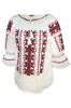 Bluza tip ie dama RM 128, marime L, alb/negru mat