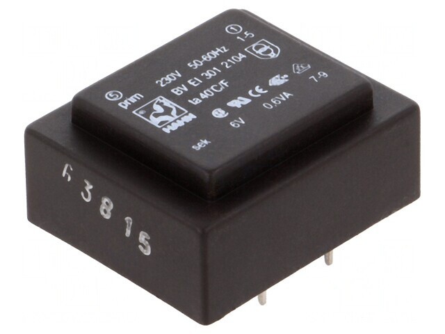 Transformator &icirc;ncapsulat 230V 6V 100mA PCB
