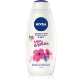 Cumpara ieftin Nivea Care &amp; Relax 2 in 1 spuma de baie si gel de dus 750 ml