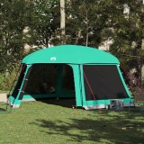 vidaXL Cort piscină cu pereți detașabili cu acoperiș&amp;plasă Verde mare
