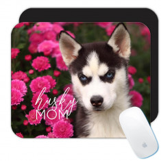 Flori de mama husky siberian : Cadou Mouse pad : Caine Pet Ca?elu? Floral Animal Dragu? foto