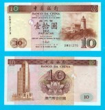 Macao (p#90) 10 Patacas 1995 UNC &#039;Banco da China&#039; serie: DM01279