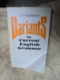 Variants in Current English Grammar - A.F. Rodionov