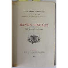 MANON LESCAUT par L &#039;ABBE PREVOST , 1867 , EXEMPLAR 182 DIN 342