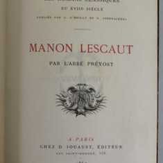 MANON LESCAUT par L 'ABBE PREVOST , 1867 , EXEMPLAR 182 DIN 342