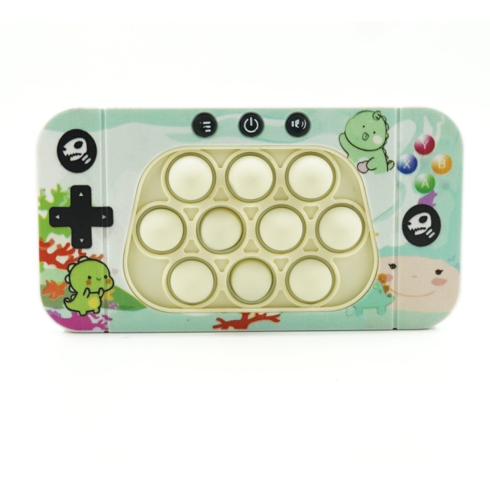 Jucarie interactiva tip consola pentru copii Cyrax, speed push whack-a-mole, joc de viteza pop it, material ABS/silicon, cu nivele, sunete si lumini,