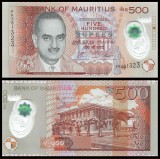 MAURITIUS █ bancnota █ 500 Rupees █ 2017 █ P-66c █ POLYMER █ UNC █ necirculata