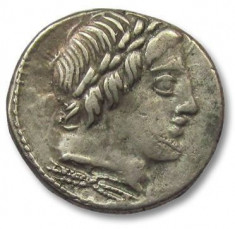 Republica Romana denarius argint.anonymous roma 86 B.C. foto