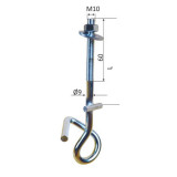 Carlig balansoar cu piedica m10, piulita, saiba / 120mm