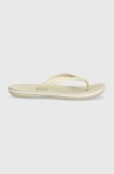 Cumpara ieftin Crocs șlapi Crocband Flip femei, culoarea bej, cu toc plat 207714