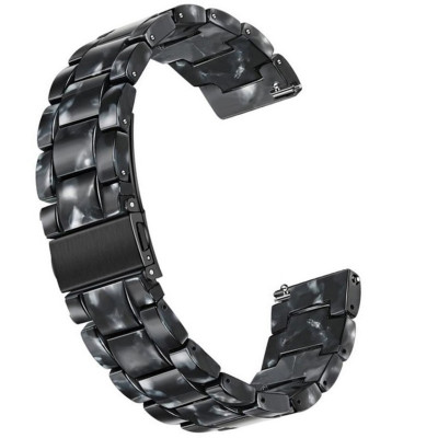 Curea polimer compatibila cu Samsung Galaxy Watch3, 45mm, Telescoape QR, 22mm, Black Spot foto