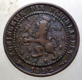 C.375 OLANDA 1 CENT 1892, Europa, Bronz