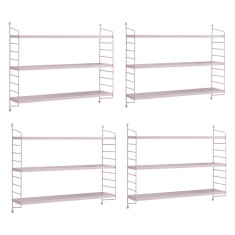 Set 4 buc raft perete Strangnas 50x60x15cm otel lila [en.casa] HausGarden Leisure foto