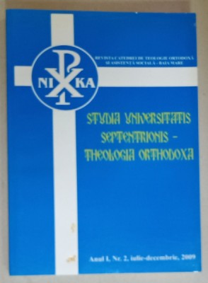 STUDIA UNIVERSITATIS SEPTENTRIONIS , THEOLOGIA ORTHODOXA , ANUL I , NR. 2 , 2009 foto
