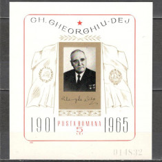 Romania.1966 1 an moarte Ghe.Gheorghiu-Dej-Bl. TR.212