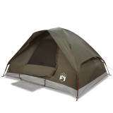 Cort de camping cupola pentru 4 persoane, maro, impermeabil