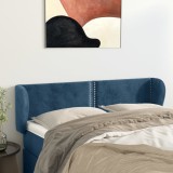 VidaXL Tăblie pat cu aripioare albastru &icirc;nchis 147x23x78/88 cm catifea