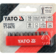 Set 10 biti cruce PH3x25 mm YATO