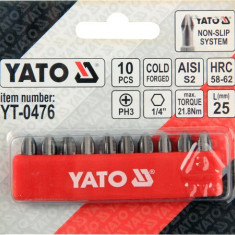 Set 10 biti cruce PH3x25 mm YATO