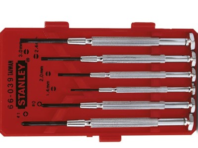 Set 6 surubelnite de precizie nichelate STANLEY foto