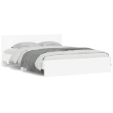 Cumpara ieftin Cadru de pat cu tablie, alb, 140x200 cm