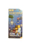 Cumpara ieftin Set interactiv Minecraft, blocuri magnetice, 6 piese + 2 figurine, multicolor