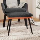 Cumpara ieftin Taburet gri &icirc;nchis/portocaliu, 45x29,5x35 cm, textil/piele eco