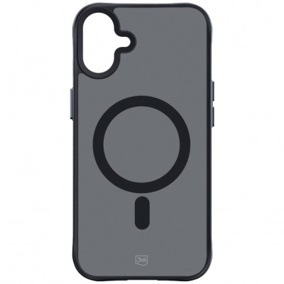Husa MagSafe pentru Apple iPhone 16 Plus, 3MK, Smoke MagCase, Neagra foto