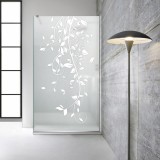 Paravan dus walk-in Aqua Roy INOX, model Dance alb, sticla 8 mm mata, securizata, anticalcar, 80x195 cm