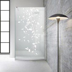 Paravan dus walk-in Aqua Roy INOX, model Dance alb, sticla 8 mm mata, securizata anticalcar, 70x195 cm