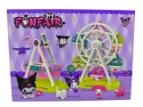 Set parc de distracții Kuromi pentru copii cu roată panoramică și corabie &ndash; Funfair