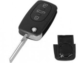Set 2 bucati - Carcasa cheie Topautochei&amp;#174; compatibila cu Audi cu 3 butoane, suport baterie tip CR2032