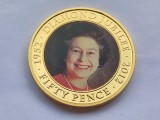 509. Moneda Tristan da Cunha 50 pence 2012 (Diamond Jubilee, Queen Elizabeth II)