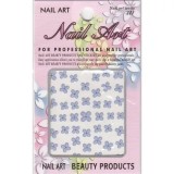 Sticker 3D - trifoi cu patru foi de culoare lila, INGINAILS