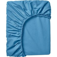 Cearceaf de Pat cu Elastic, Bumbac, Tesatura Rigida, 140g/m2, 150 x 200 cm, Albastru