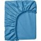 Cearceaf de Pat cu Elastic, Bumbac, Tesatura Rigida, 140g/m2, 150 x 200 cm, Albastru