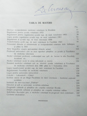 75 DE ANI DELA INTEMEIEREA INVATAMANTULUI MEDICINEI VETERINARE IN ROMANIA, 1931 foto